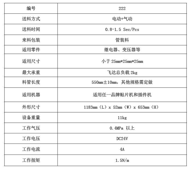 222管装飞达